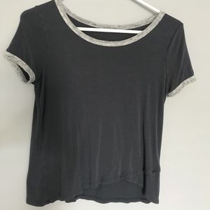 Dark Gray T-Shirt with Light Gray Lining